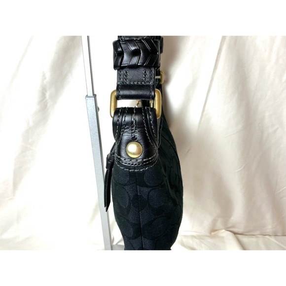 Coach Signature Black Demi Hobo Bag K0726-11480 – Jacquard & Leather, Charm - Picture 4 of 12